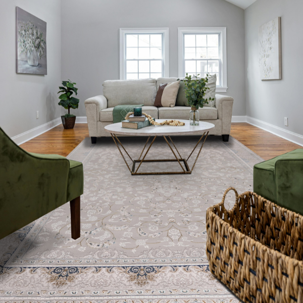 Sapphire Blue Grey Rug