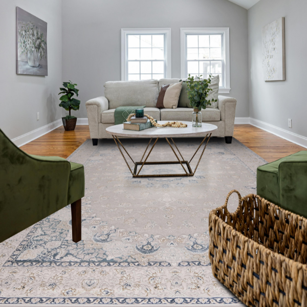 Sapphire Blue & Grey Rug