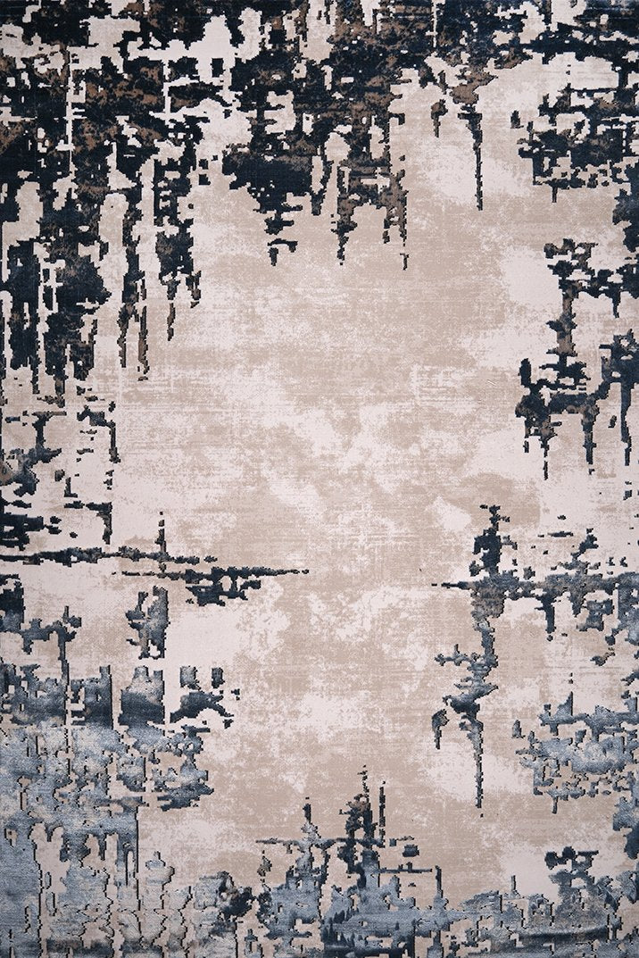 Ruby Urban Fade Cream and Blue Rug