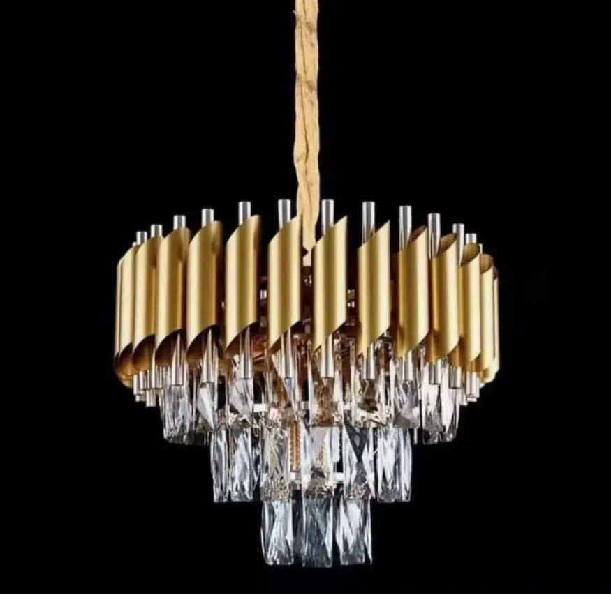 Guido Gold & Gold Crystal Chandelier