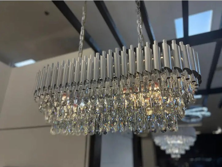 Liuz Silver & Silver Crystal Chandelier