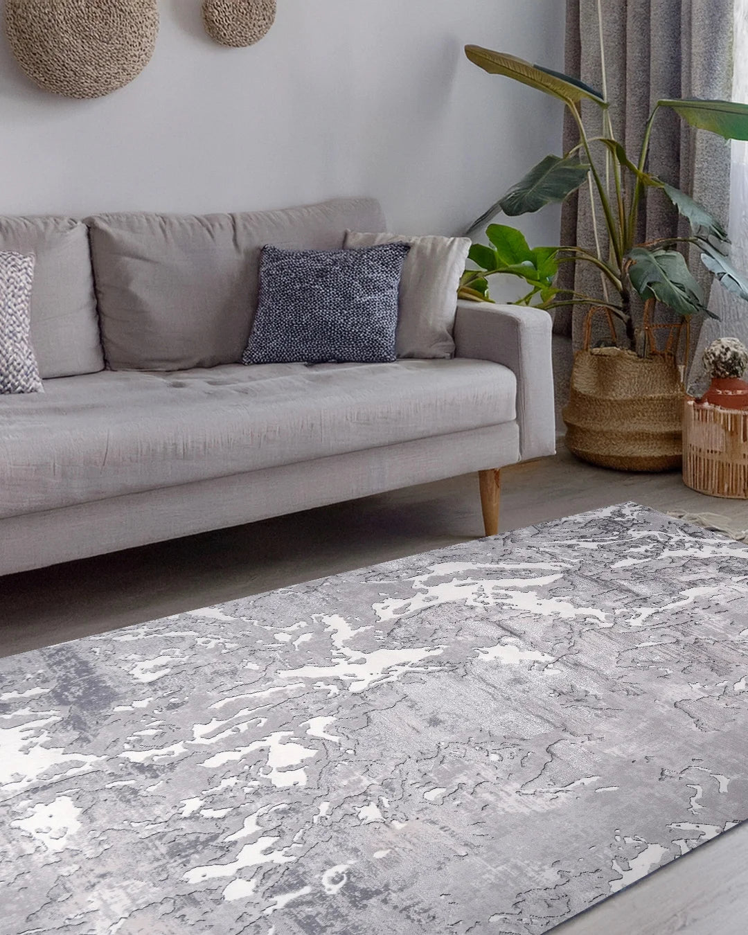 Ruby Abstract Grey Rug