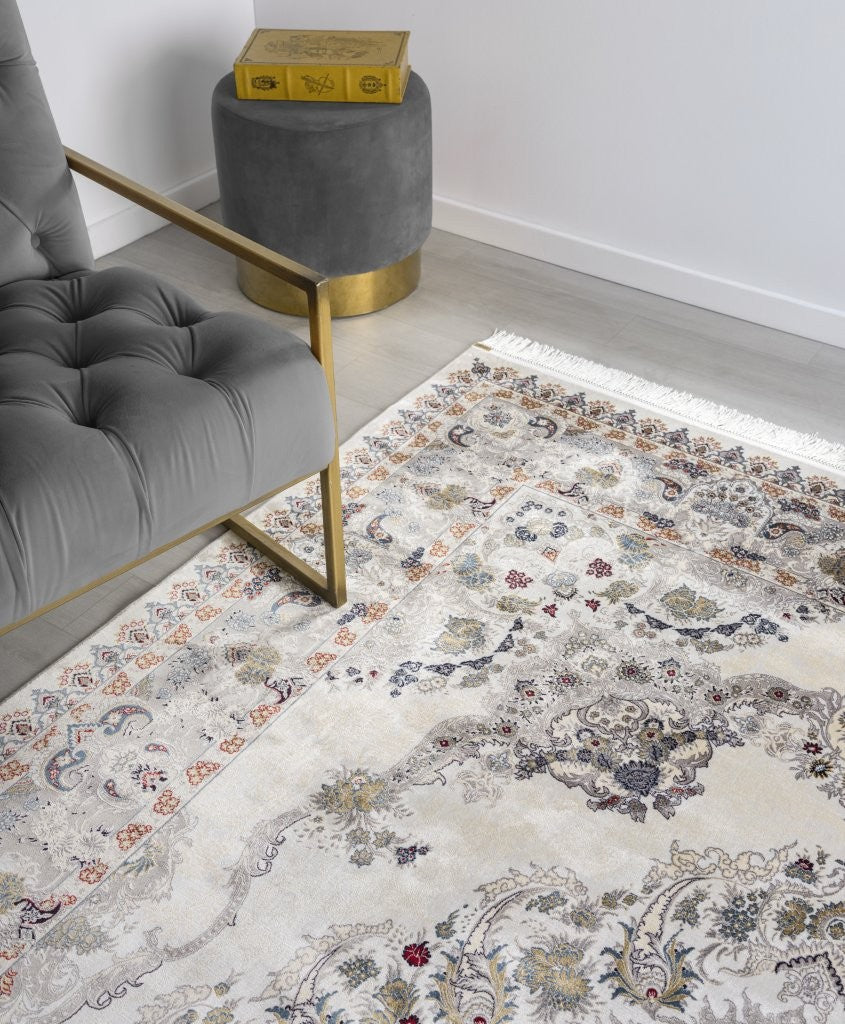 Minyatur White White Top Rug