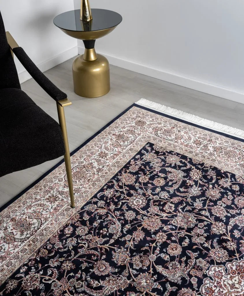 Minyatur Navy White Top Rug