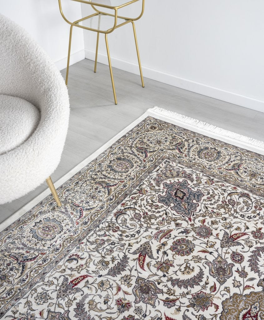 Minyatur White White Top Rug