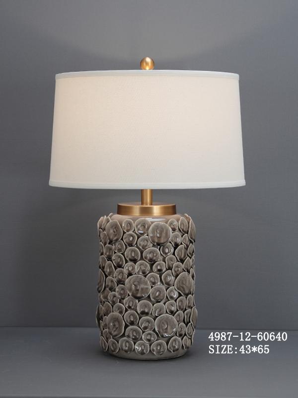 Nordic Grey Table Lamp - 43x65 cm