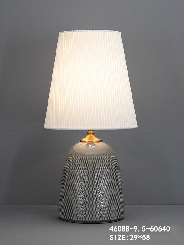 Nordic Grey Table Lamp - 29x58 cm