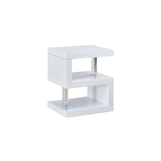 White Maze Side Table