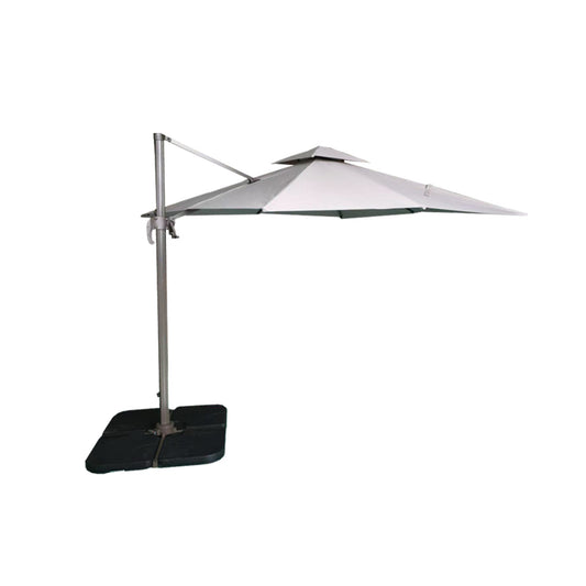 Grey Cantilever Parasol with Crank Mechanism (BW-15-Light-Grey)
