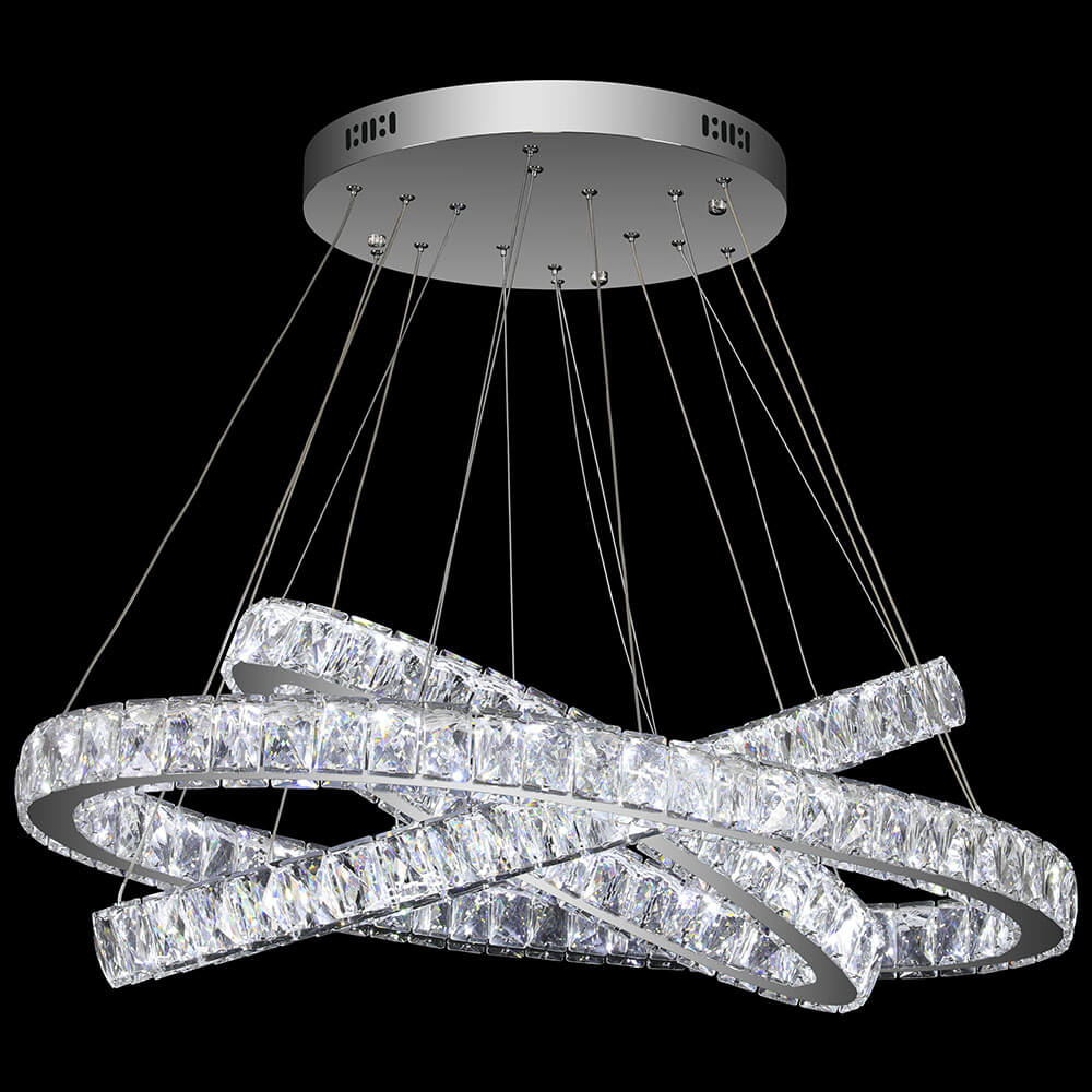 3 Ring Acrylic Crystal Chandelier