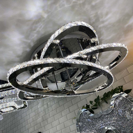 3 Ring Acrylic Crystal Ceiling Light