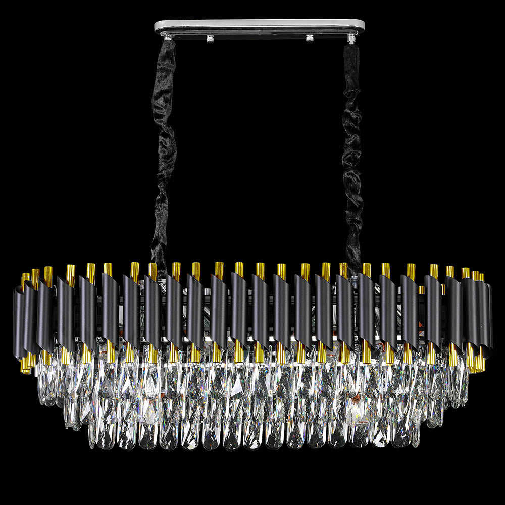 Black & Gold Crystal Chandelier