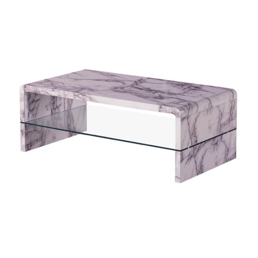 White Marble Effect Coffee Table