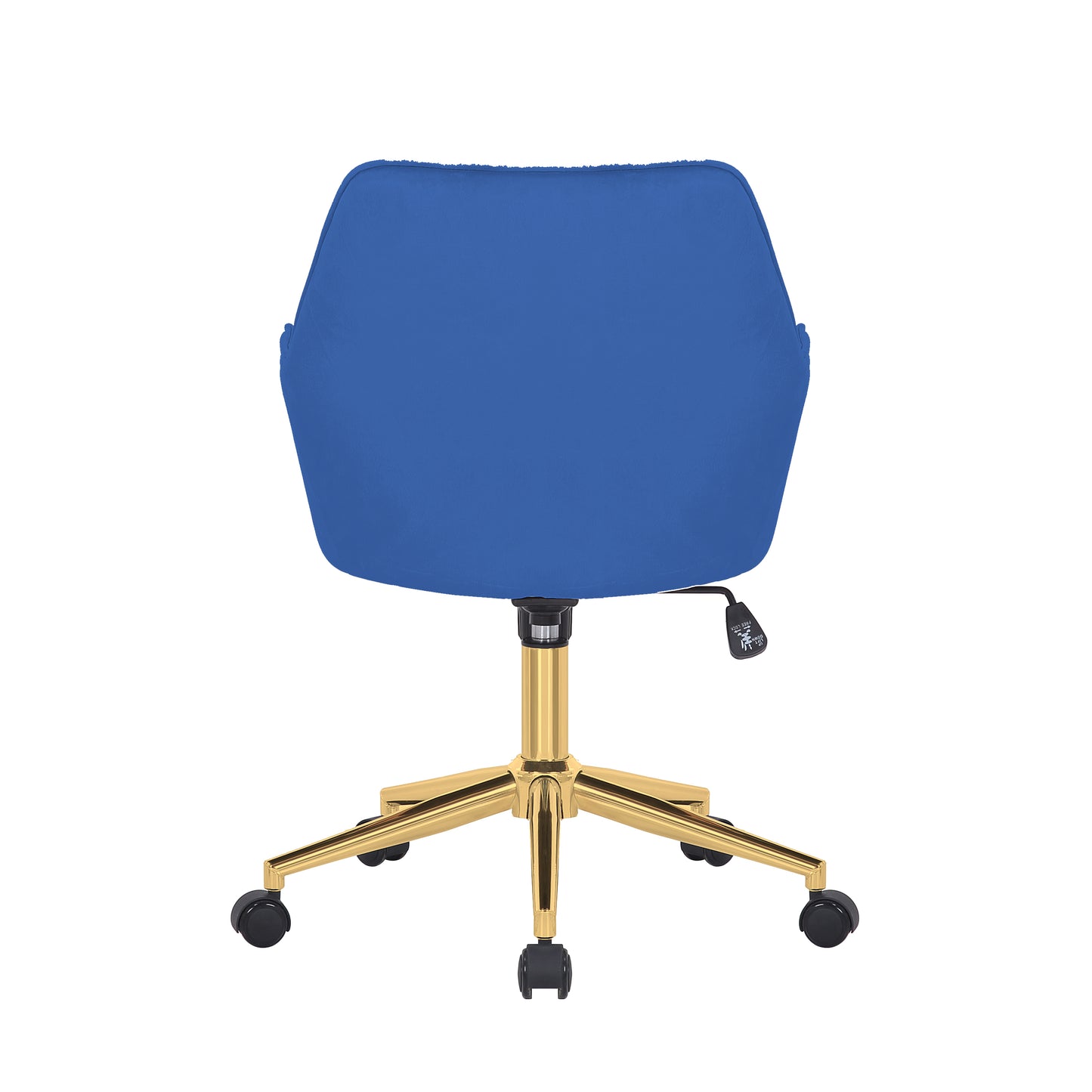 Blue Velvet Office Chair with Gold Legs