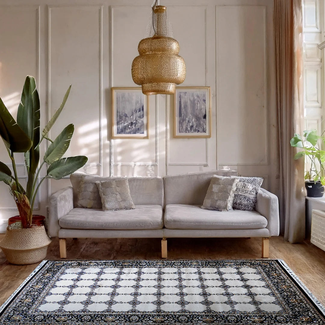 Bukhara Navy Beige Elegance Rug | A636B-E3368-NAVY/BEIGE