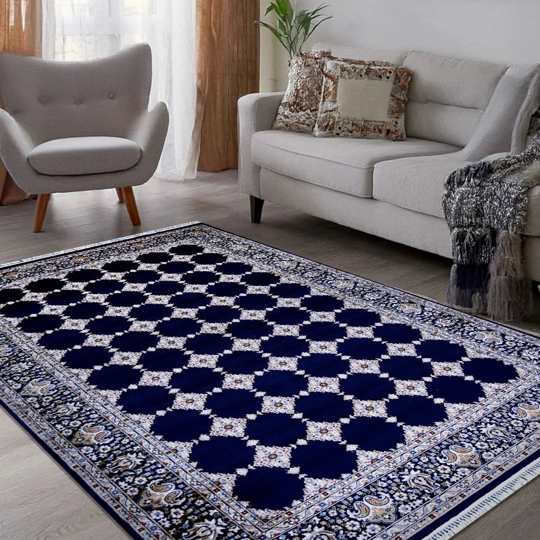 Bukhara Navy Elegance Rug | A636A-E3366-NAVY/NAVY