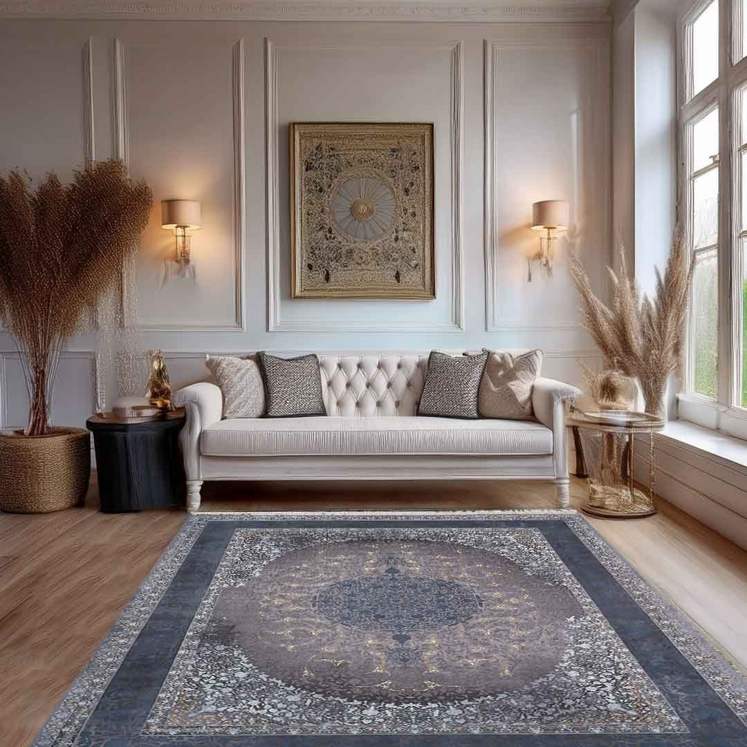 Emerald Abalon Blue Rug | E-123