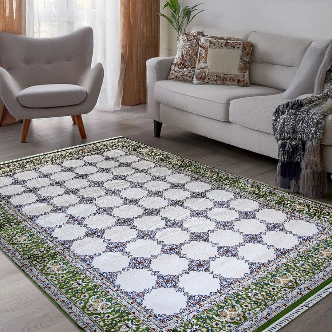 Bukhara Green Beige Elegance Rug | A636B-E3348-GREEN/BEIGE