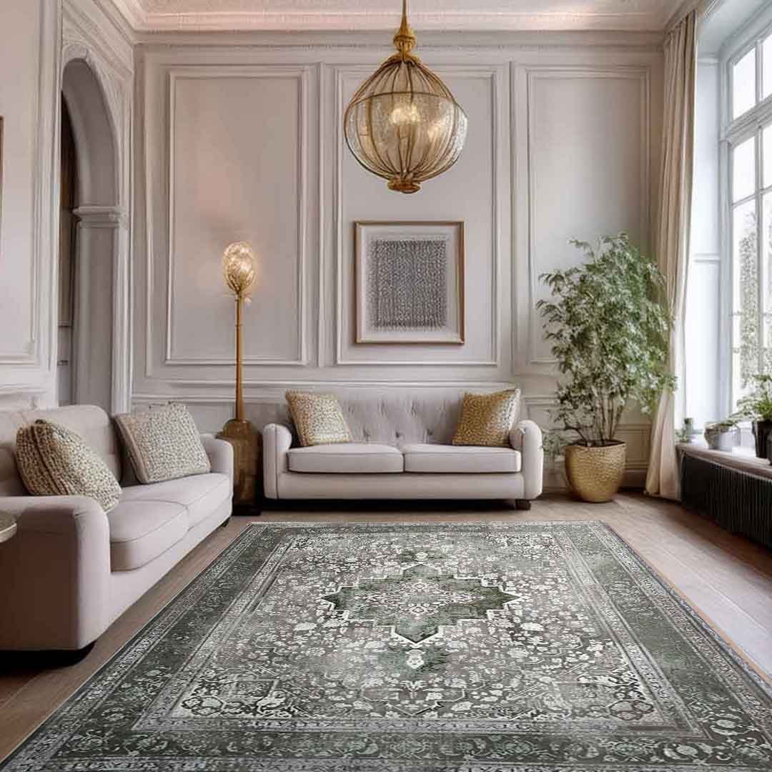 Emerald Hirad Green Rug | E-125