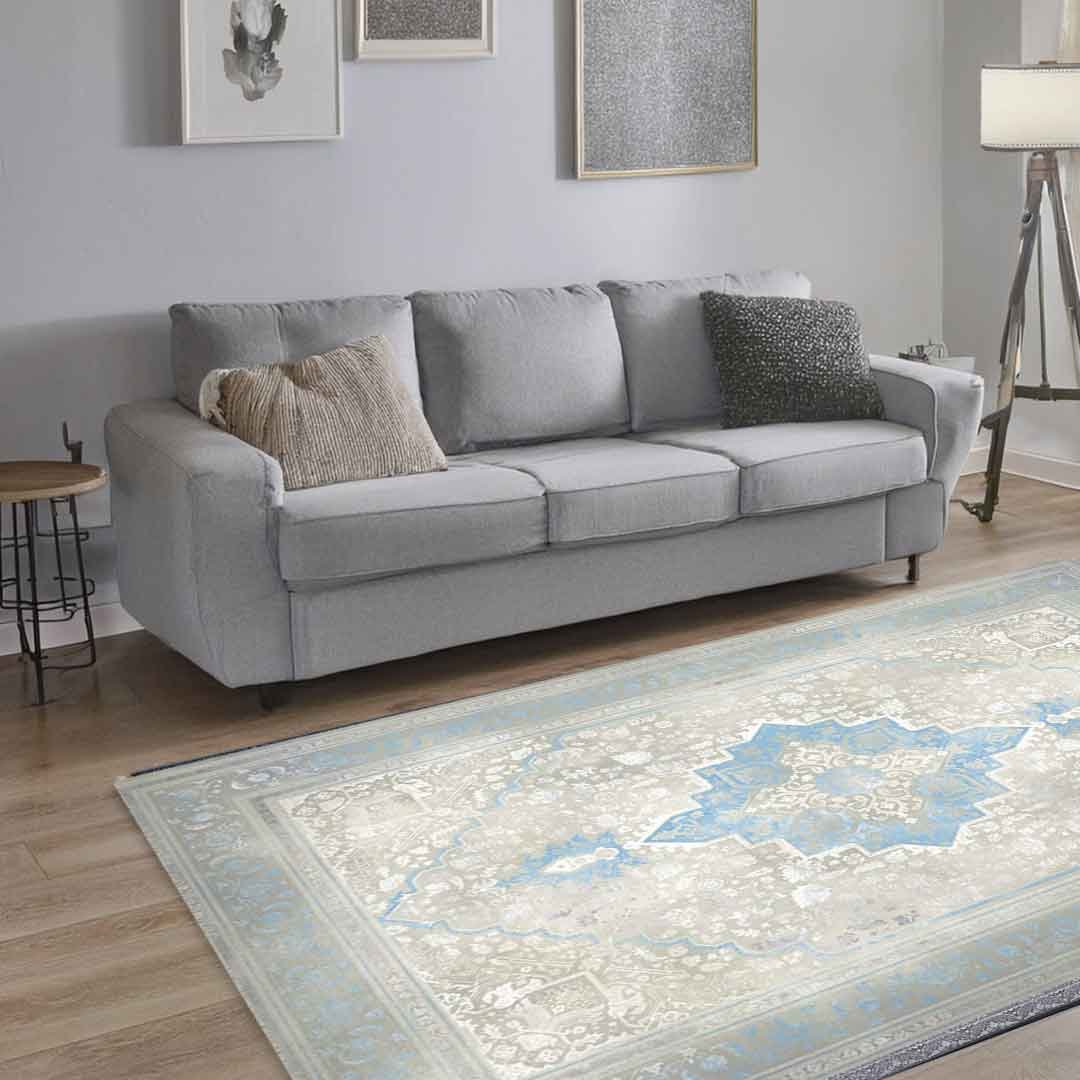 Emerald Hirad Blue Rug | E-125