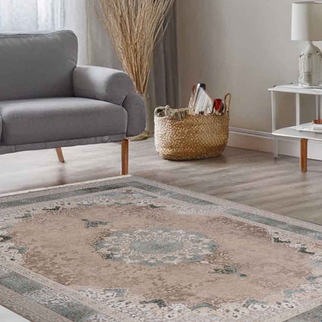 Emerald Terme Beige Green Rug | E-124