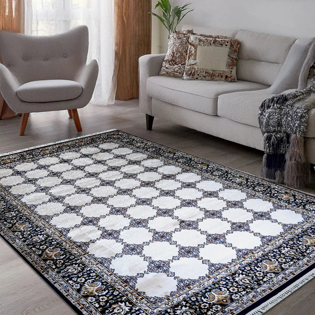Bukhara Navy Beige Elegance Rug | A636B-E3368-NAVY/BEIGE