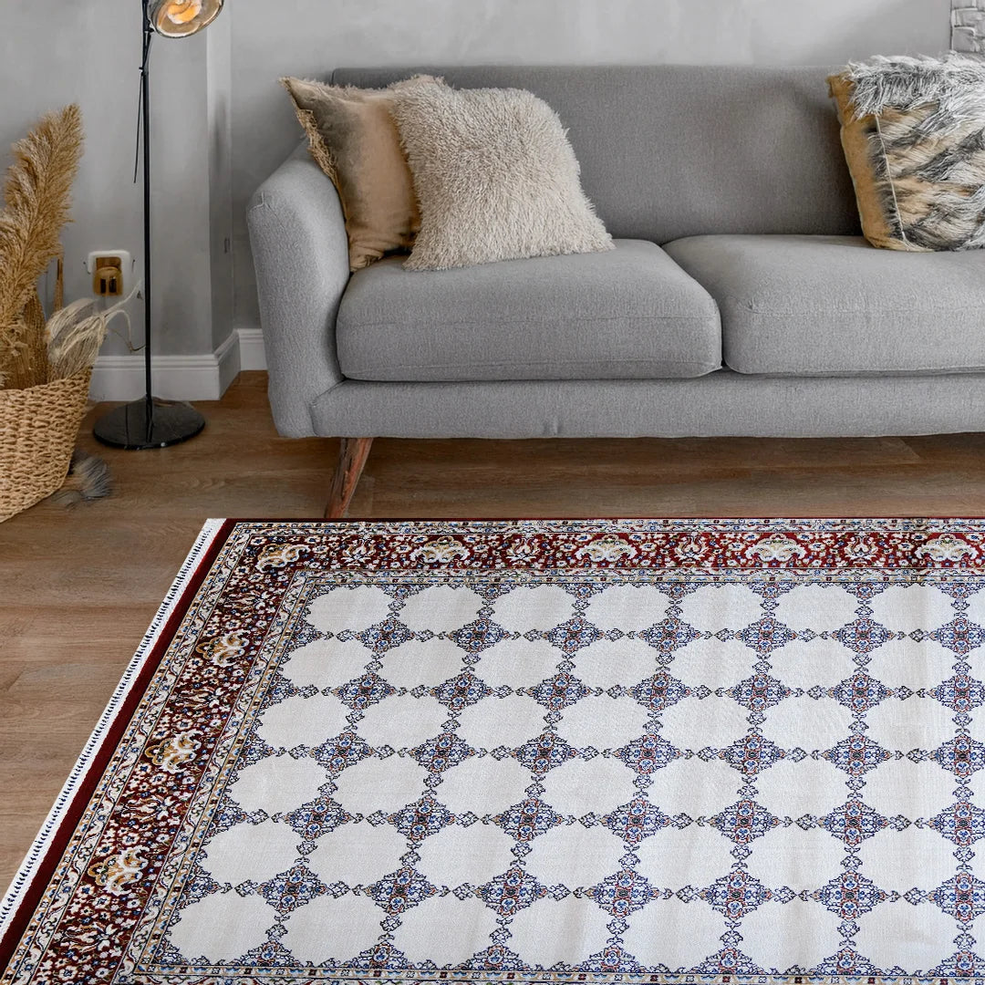 Bukhara Red Beige Elegance Rug | A636B-E3338-RED/BEIGE