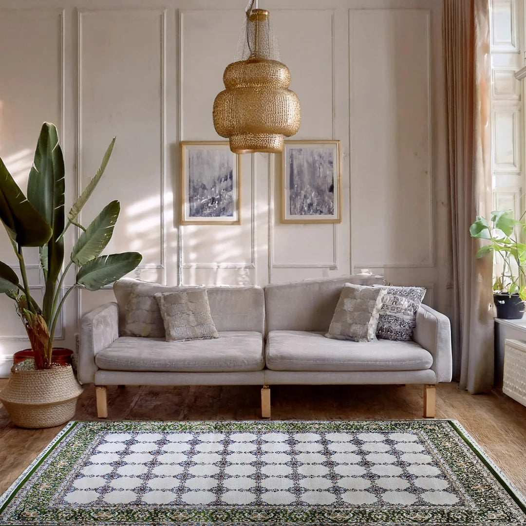 Bukhara Green Beige Elegance Rug | A636B-E3348-GREEN/BEIGE