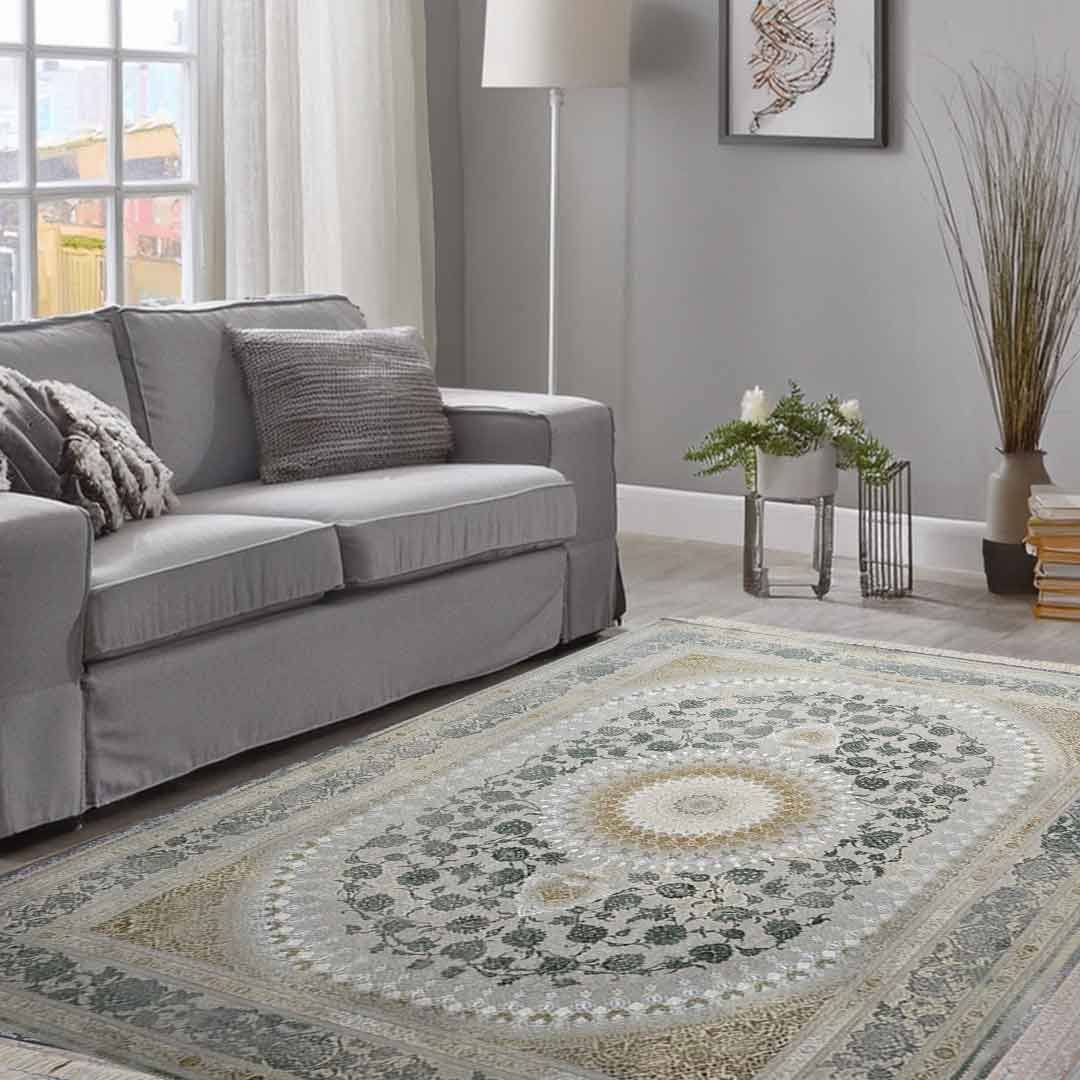 Emerald Sorena Beige Green Rug | E-126