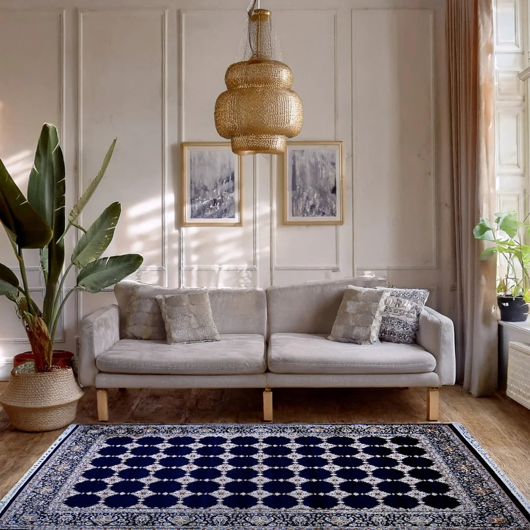 Bukhara Navy Elegance Rug | A636A-E3366-NAVY/NAVY