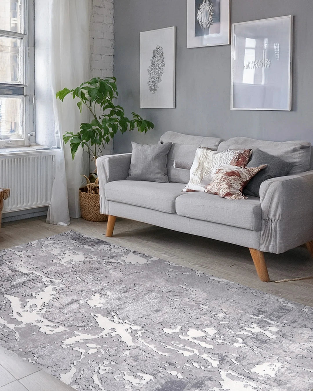 Ruby Abstract Grey Rug