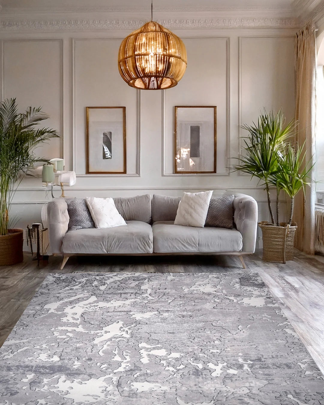 Ruby Abstract Grey Rug