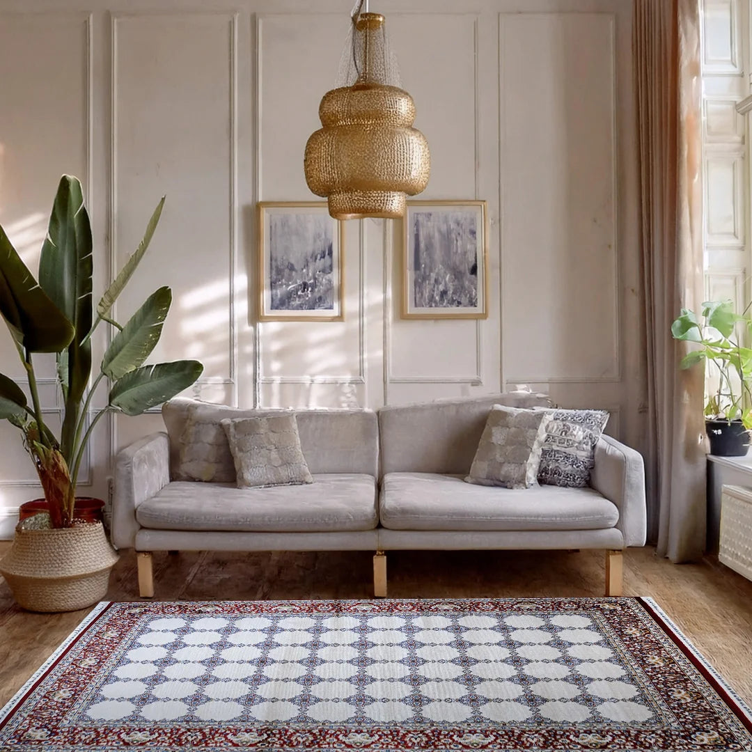 Bukhara Red Beige Elegance Rug | A636B-E3338-RED/BEIGE