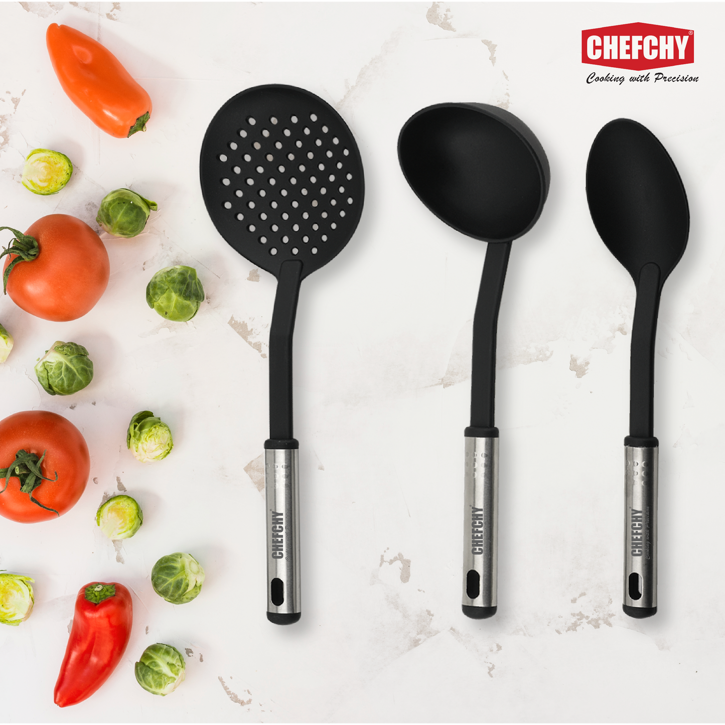 CHEFCHY 26 Piece Nylon Utensil Set