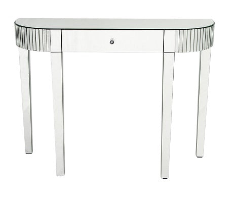 Clear Mirrored Console Table