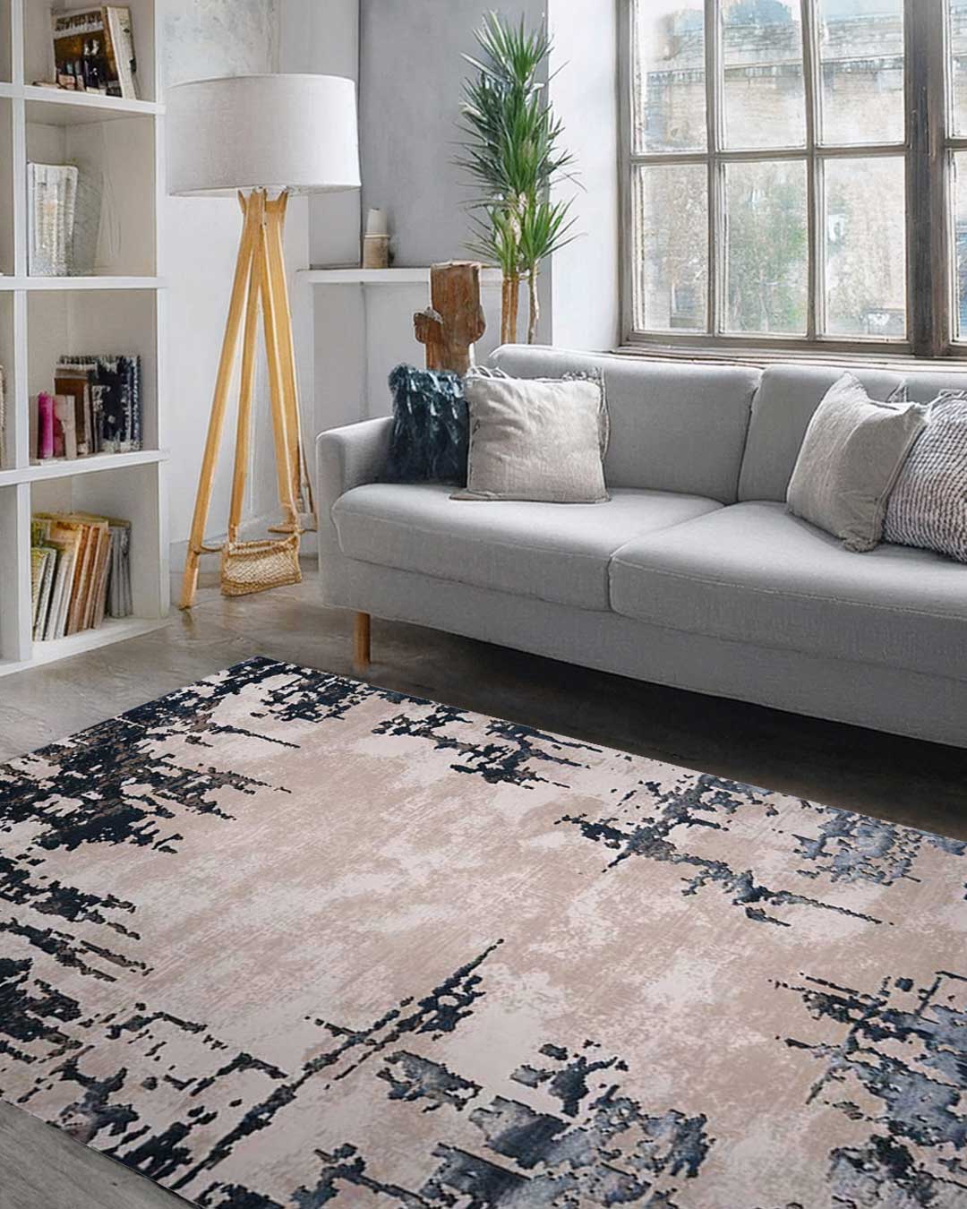 Ruby Urban Fade Cream and Blue Rug