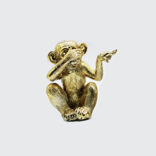 Antique Gold See No Evil Monkey
