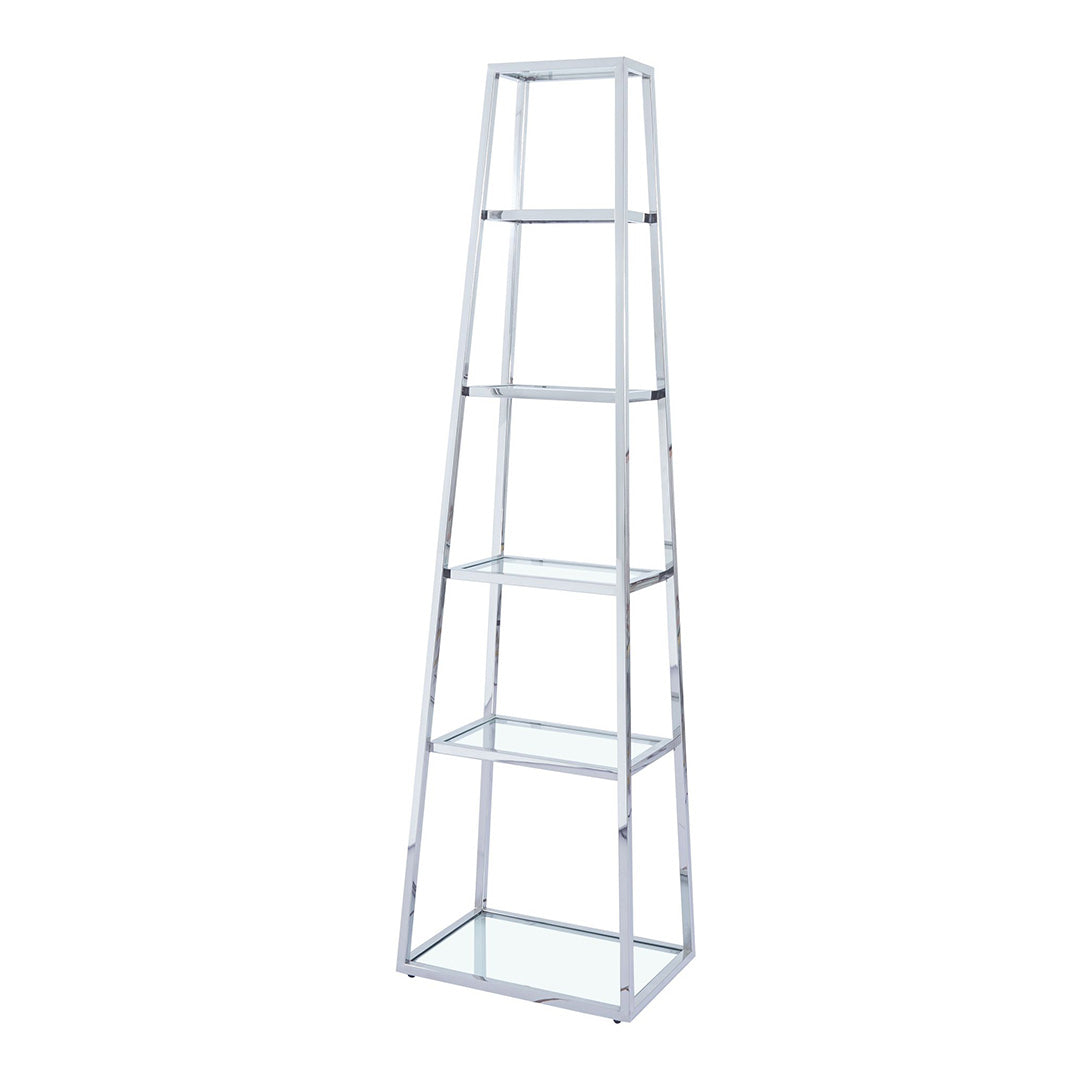 Triangular Glass Bookshelf