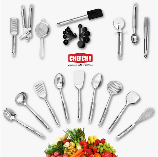 CHEFCHY 26 PIECE STAINLESS STEEL UTENSIL SET