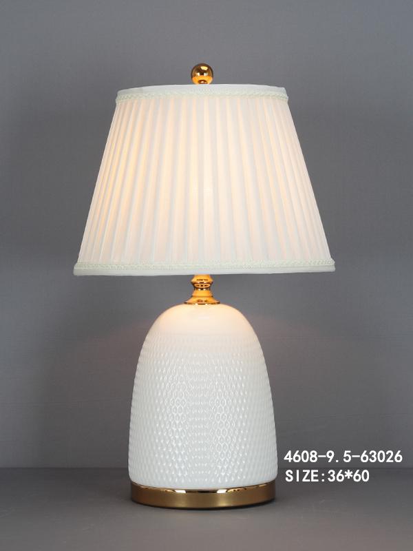 Nordic White & Gold Table Lamp - 36x60 cm