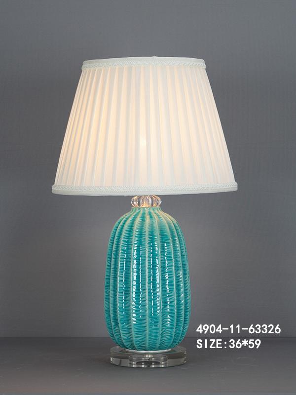 Nordic Teal Table Lamp - 36x59 cm