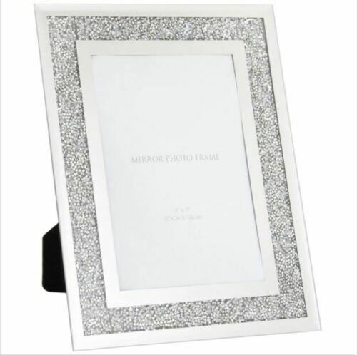 8"x10" Mirrored Crushed Glass Picture Frame